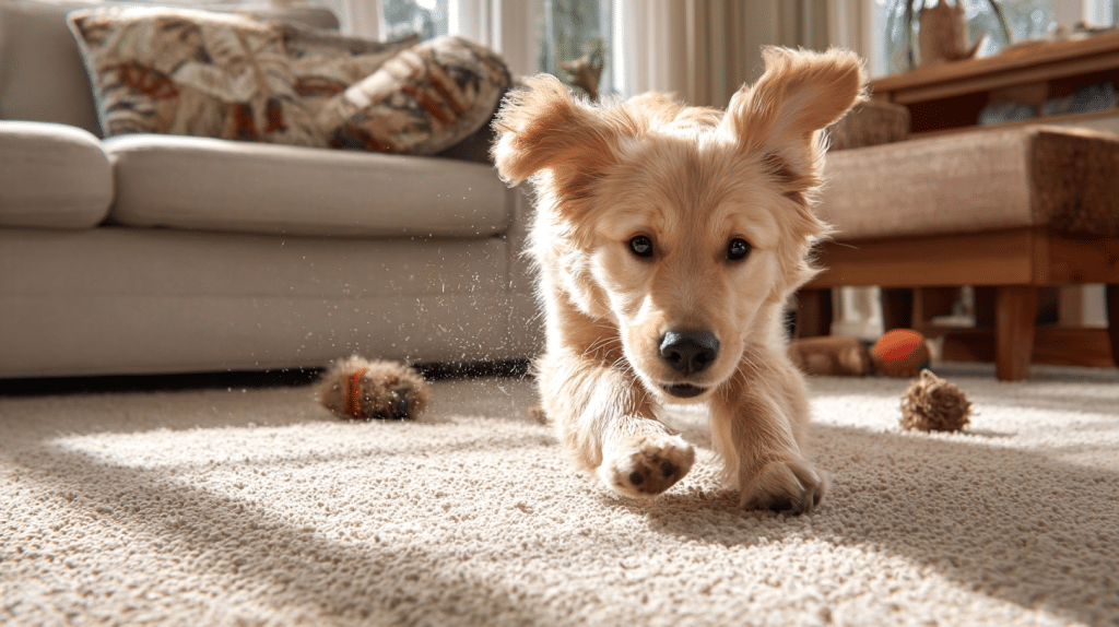 why do dogs scratch the carpet