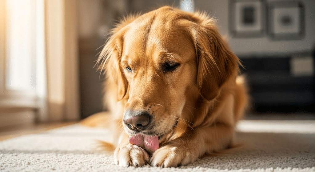 dogs-lick-their-paws